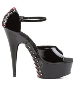 Pleaser DELIGHT 660FH Shoes Black/Red