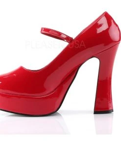 Ladies Fetish Boots Demonia DOLLY-50 Shoes Red