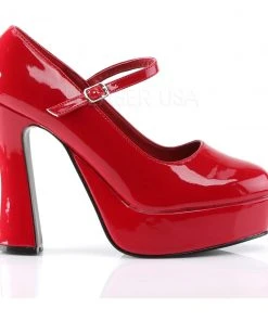 Ladies Fetish Boots Demonia DOLLY-50 Shoes Red