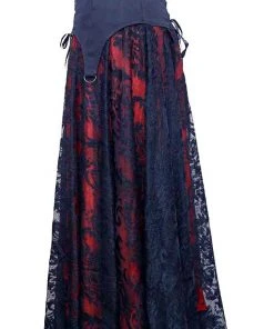 Dark Star Black Red Gothic Skirt