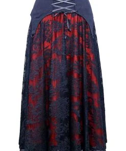 Dark Star Black Red Gothic Skirt