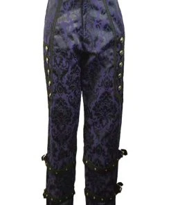 Dark Star Purple Brocade Trousers Mens Gothic Clothing