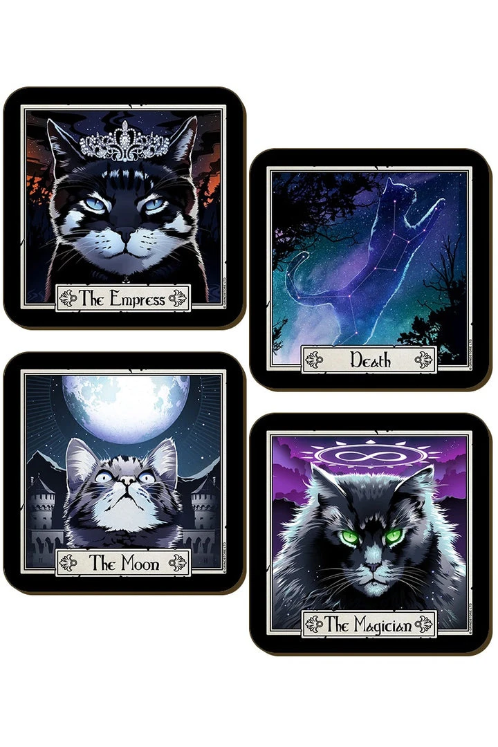 Grind Dining & Barware Deadly Tarot Felis Coaster Set 3 Grind Dining & Barware Deadly Tarot Felis Coaster Set
