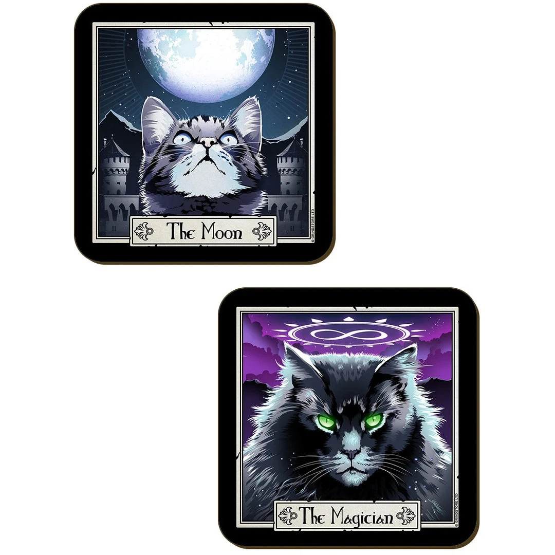 Grind Dining & Barware Deadly Tarot Felis Coaster Set 5 Grind Dining & Barware Deadly Tarot Felis Coaster Set