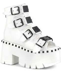 Demonia ASHES 70 White Boots