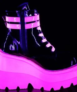 Gothic Boots Demonia Shaker 52 Boots Neon Pink