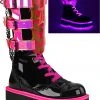 Demonia SLACKER 156 Pink Boots Gothic Boots
