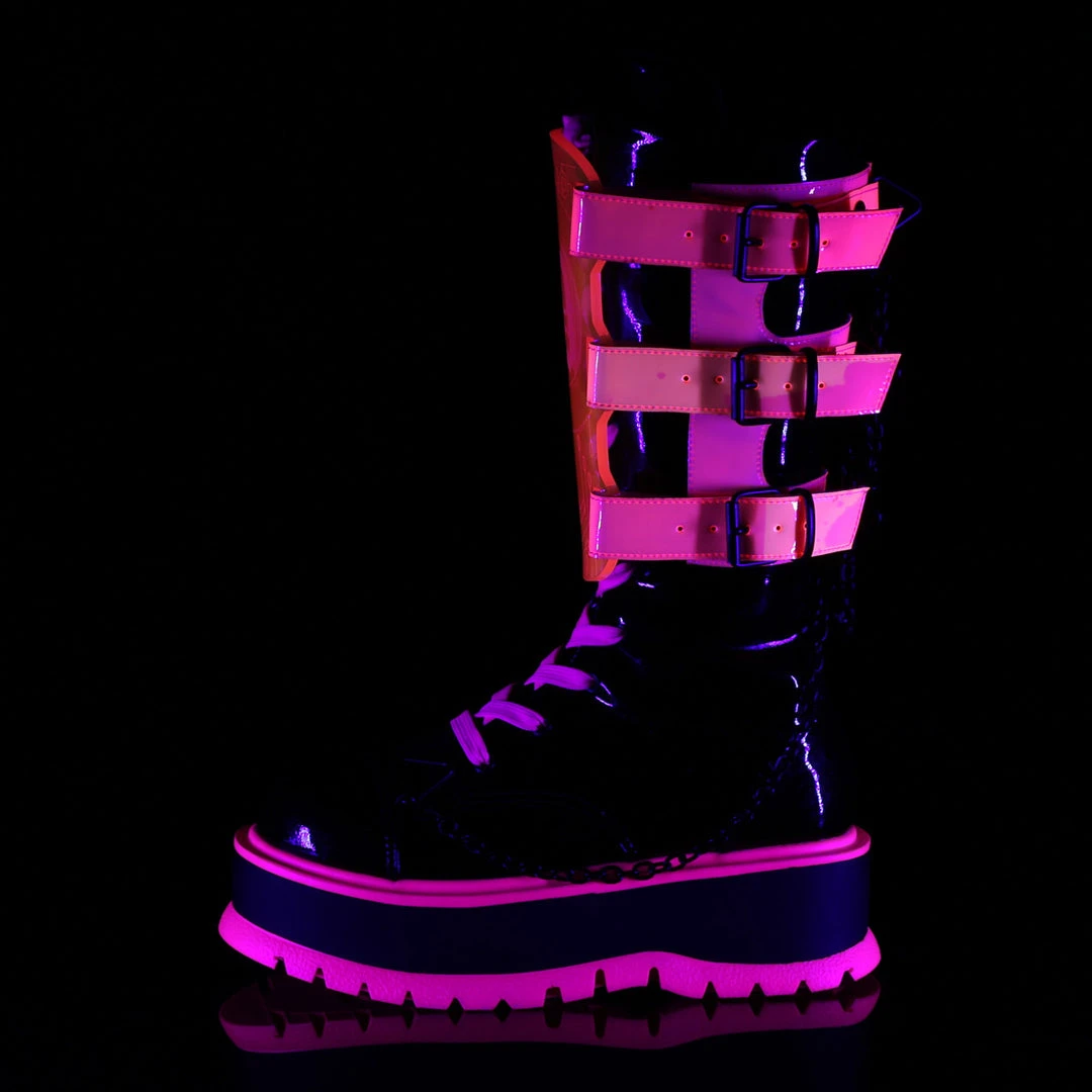 Demonia SLACKER 156 Pink Boots Gothic Boots 5 Demonia SLACKER 156 Pink Boots Gothic Boots