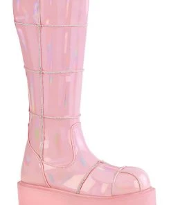 Demonia Slacker 230 Pink Hologram Boots All Footwear