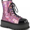 Gothic Boots Demonia Slacker 88 Pink Boots