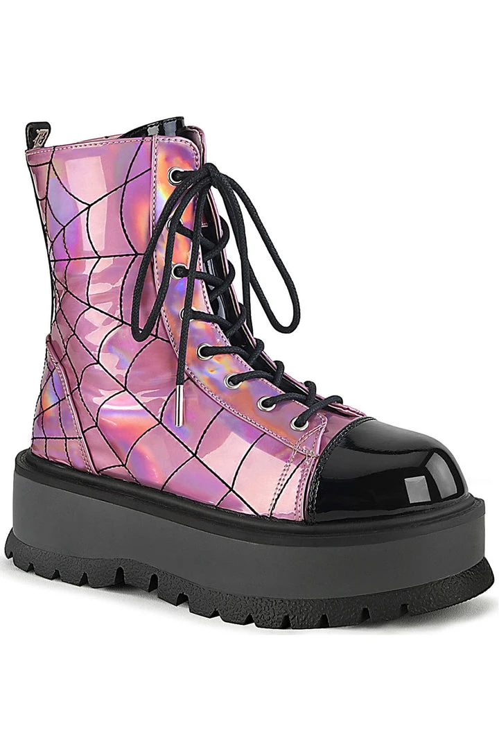 Gothic Boots Demonia Slacker 88 Pink Boots 3 Gothic Boots Demonia Slacker 88 Pink Boots