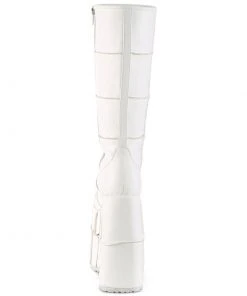 Demonia STACK 301 White Boots Mens Fetish Boots