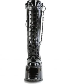 Demonia SWING 150 Black Patent Boots