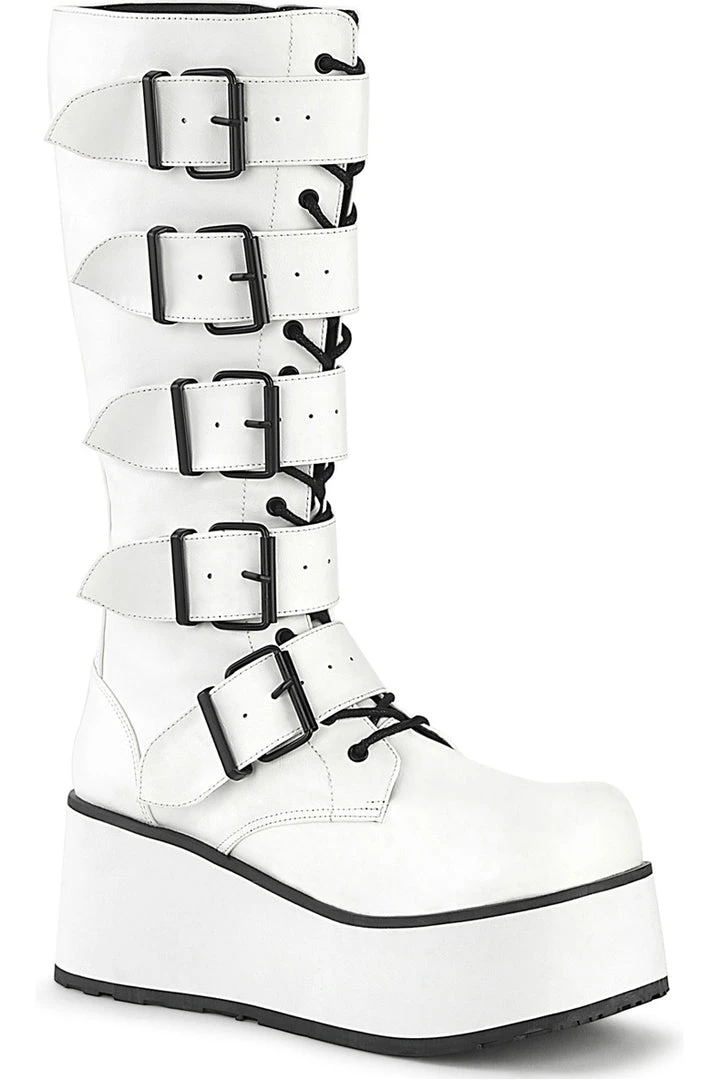 Demonia TRASHVILLE 518 Boots White Gothic Boots 3 Demonia TRASHVILLE 518 Boots White Gothic Boots
