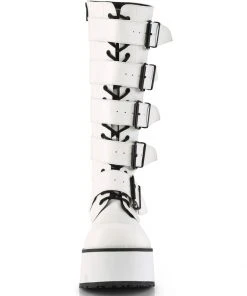 Demonia TRASHVILLE 518 Boots White Gothic Boots