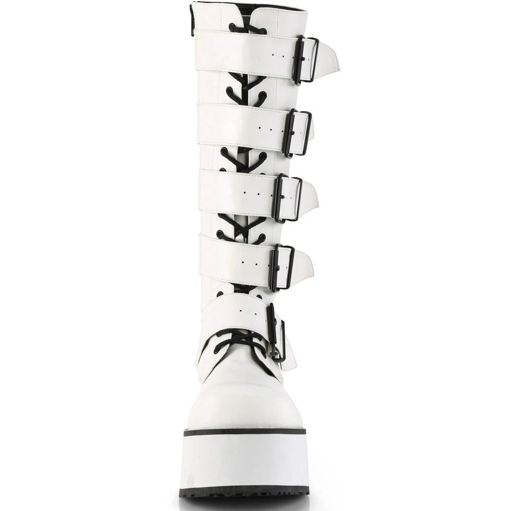 Demonia TRASHVILLE 518 Boots White Gothic Boots 4 Demonia TRASHVILLE 518 Boots White Gothic Boots