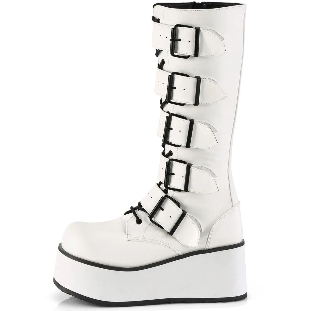 Demonia TRASHVILLE 518 Boots White Gothic Boots 5 Demonia TRASHVILLE 518 Boots White Gothic Boots