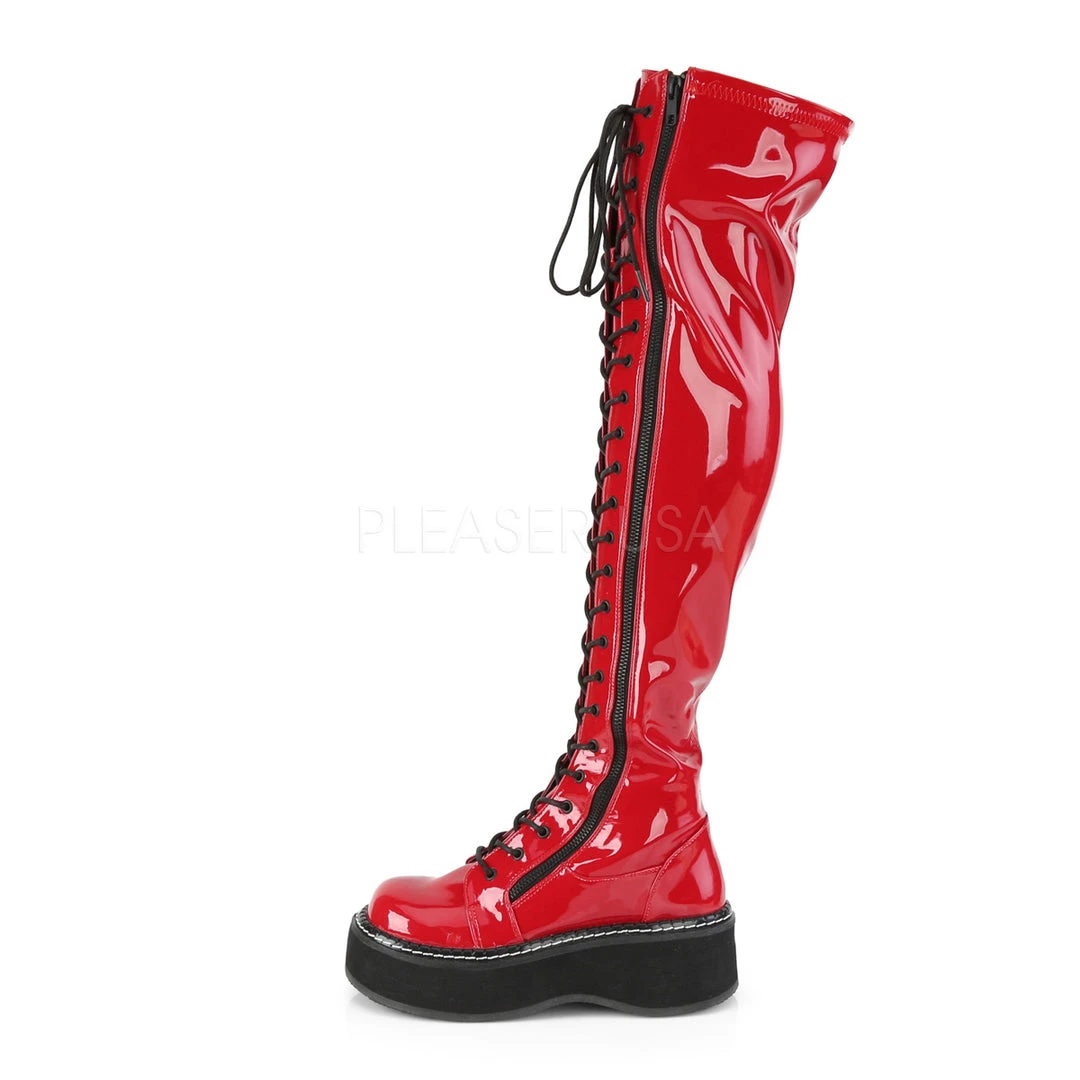 Demonia EMILY 375 Boots Red Ladies Fetish Boots 6 Demonia EMILY 375 Boots Red Ladies Fetish Boots
