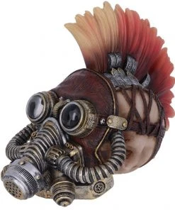 Nemesis Now Steampunk Homeware Flame Hawk Cyber Skull