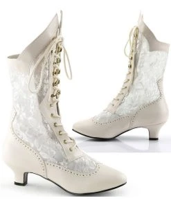 Steampunk Boots Funtasma Dame 115 Boots Ivory