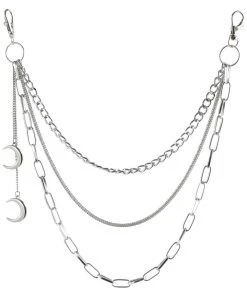 Gothic Accessories Moon Belt Clip Chain