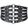 Gothic Accessories Black Faux Leather O-Ring Waist Belt