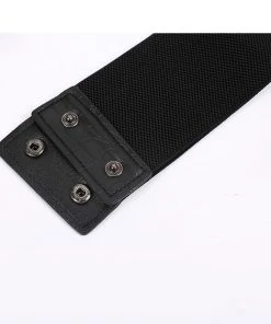 Gothic Accessories Black Faux Leather O-Ring Waist Belt