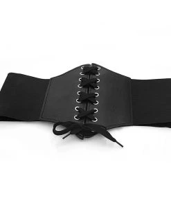 Gothic Accessories Black Corset Style Waist Belt