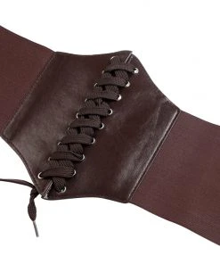 Gothic Accessories Brown Corset Style Waist Belt