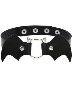 Gothic Collars Gothic O Ring Bat Collar