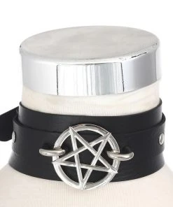 Gothic Collars Black Pentagram Collar Gothic Accessories