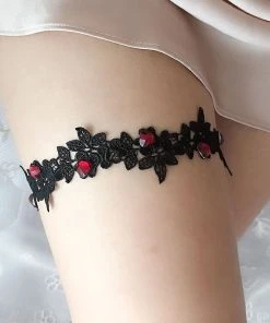 Gothic Accessories Rose And Heart Lace Garter Set 11 Gothic Accessories Rose And Heart Lace Garter Set