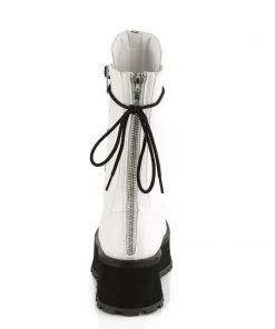 Demonia GRAVEDIGGER-14 Boots White Mens Fetish Boots