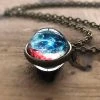 Angel Clothing Small Galaxy Sphere Pendant Orange/Blue All Jewellery