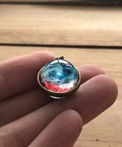 Angel Clothing Small Galaxy Sphere Pendant Orange/Blue All Jewellery