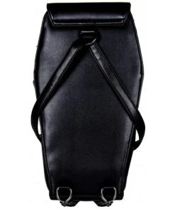 GothX Metal Cross Black Coffin Bag Gothic Accessories 7 GothX Metal Cross Black Coffin Bag Gothic Accessories