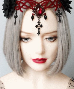 Gothic Hair Accessories Gothic Blood Red Hairband