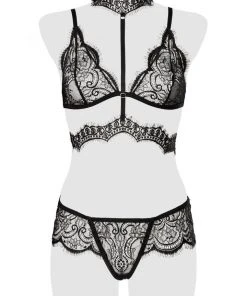 Grey Velvet Lingerie Set 2