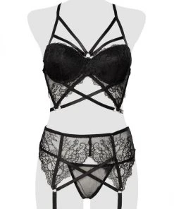 Grey Velvet Erotick Set 3 Lingerie Sets
