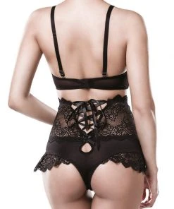 Grey Velvet Floral Lingerie Set Lingerie Sets