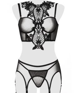 Grey Velvet Lingerie Set Lingerie Sets