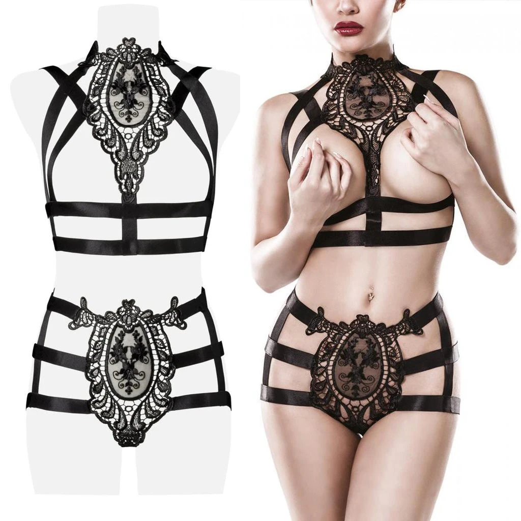 Grey Velvet Two-Part Harness Set Harnesses And Belts 12 Grey Velvet Two-Part Harness Set Harnesses And Belts