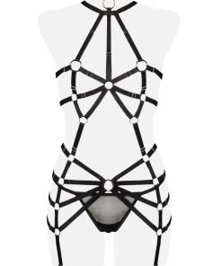 Harnesses And Belts Grey Velvet 2-Piece Harness Set