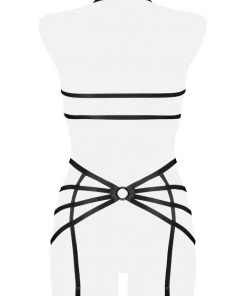 Harnesses And Belts Grey Velvet 2-Piece Harness Set