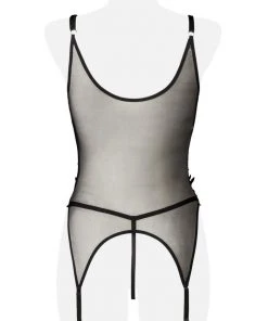 Chemises, Nightwear Grey Velvet 2-Piece Negligè Set