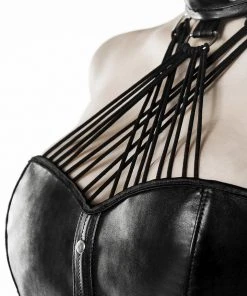 Grey Velvet Corsage With Brief Corsets