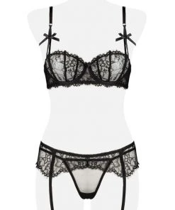 Grey Velvet Three-Part Erotic Set