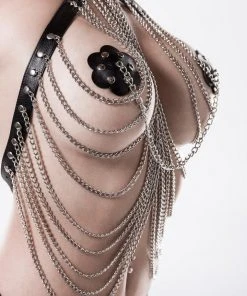 Grey Velvet Three-Part Chain Set Lingerie Sets