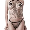 Grey Velvet Three-Part Chain Set Lingerie Sets