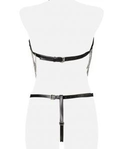 Grey Velvet Three-Part Chain Set Lingerie Sets